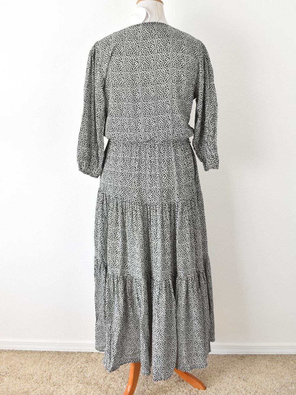 Petal & Pup Hadyn Black and White Faux Wrap Maxi Dress NEW - 10 - Picture 7 of 10
